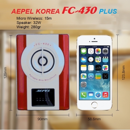 AEPEL FC-430 Wireless Máy trợ giảng không dây nhỏ gọn nhập khẩu từ Hàn Quốc (Đỏ)