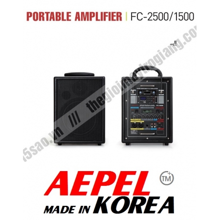 Loa vali kéo tay cao cấp từ Hàn Quốc AEPEL FC-2500 / FC2500 Made in Korea, 2CH, 250W