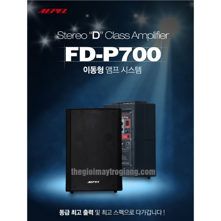 Thiết bị trợ giảng Hàn Quốc AEPEL FD-P700 / Bộ loa di động FDP700 Made in Korea, 2CH, 50W-100W