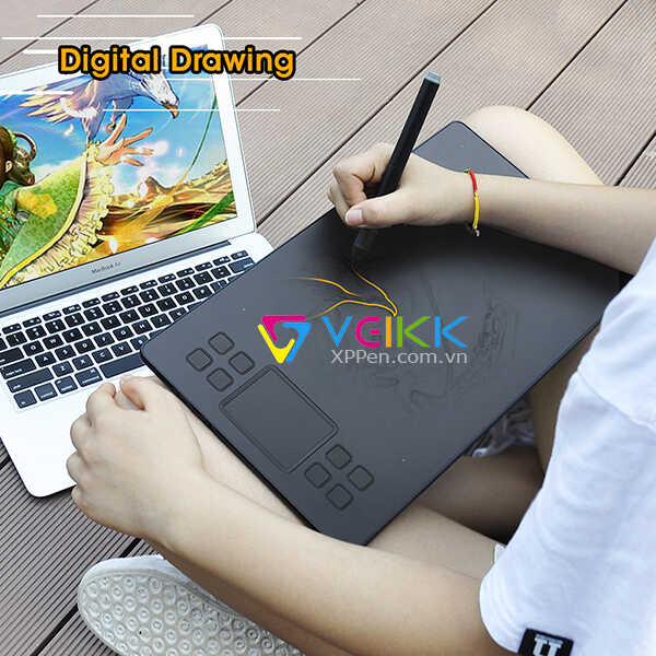 Bảng vẽ điện tử Veikk 50 dạy học online (10 inch), bảng vẽ đồ họa chính hãng